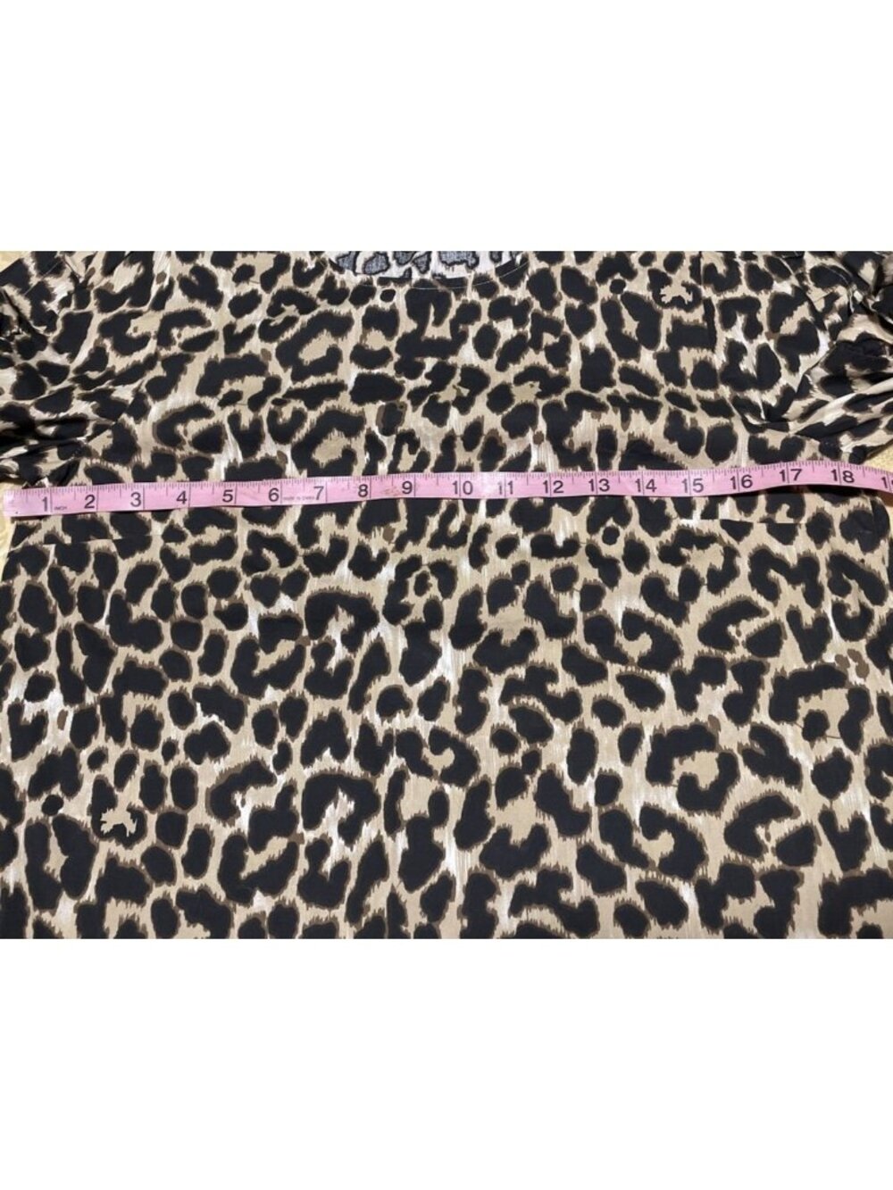 J. Crew Women Leopard Print Puff Ruffle Long Sleeve  Top X-Small preowned - Picture 7 of 10